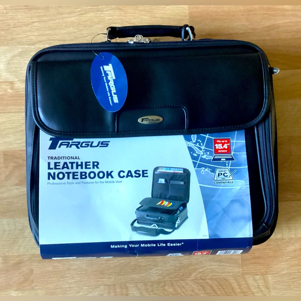 NWT Targus leather laptop bag